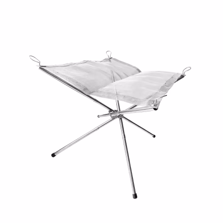 Portable Folding 16.5inch 40Mesh Stainless Steel Fire Net, Bonfire Stand Mesh Sheet with Carrying Bag