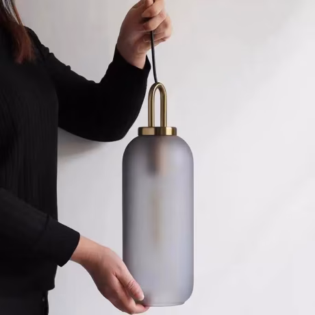 Postmodern Instagram Light Luxury Restaurant Lamp Clearance Matte Bar, Dining Hall, Bedhead Glass Ball Single Head Pendant Lamp