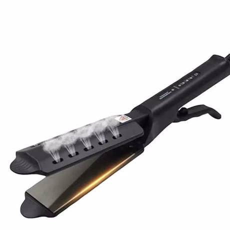 Professional salon wide plate fast steam titanium flat iron heat dissipation flat iron hair straightener