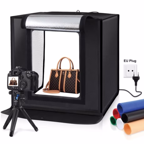 PULUZ 40cm Folding Portable 24W 5500K White Light Dimmable Photo Lighting Studio Shooting Tent Box Kit with 6 Colors Backdrops