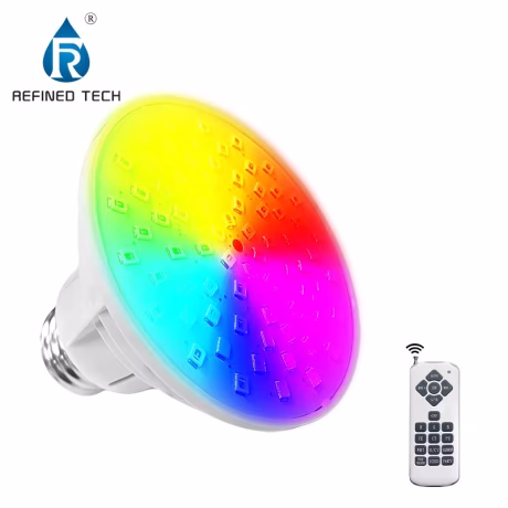Refined 12V 120V 6W Pool and Spa Use Color Changing LED Pool Spa Light E26/E27 Replacement Bulb for Pentair Hayward Spa Fixture