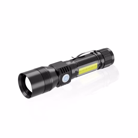 Retractable Flashlight Outdoor Riding Lighting Powerful Flashlight Rechargeable Mini Flashlight for camping