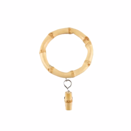 Retro Vintage Handmade Unique Non-slip Teeth Round Bamboo Root Hanging Ring Pull Hook Bathroom Door Bed Window Curtain Clip