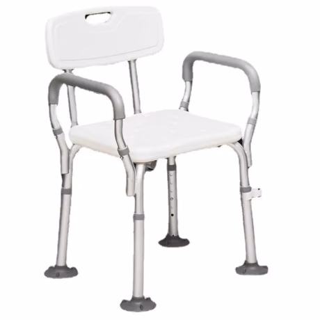 Simple installation bath chair with armrest suction cup backrest bath chair bathroom chair
