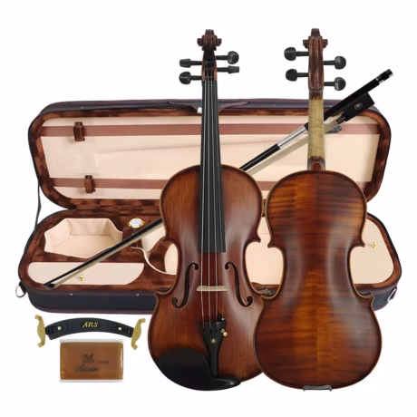 Sinomusik Handmade Fiddle Violin made in china flame maple solid high grade handmade red brown antique string instrument