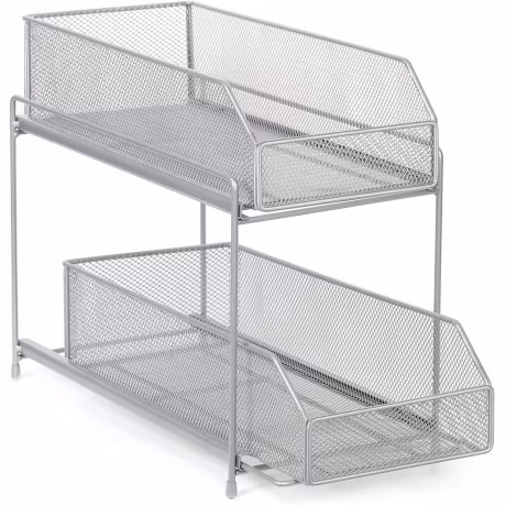 Sliding Out Bathroom Organizer Stainless Steel Under Sink Kitchen Shortage Rack