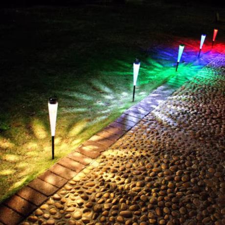 Solar Garden Lights Color Projection Beauty Graphic Pattern Landscape Lighting Pathway Lawn Lamp