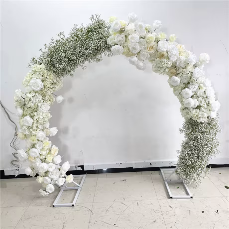SPR Decorative Flower Supplies Round Arch Stage Floral flower runner Garden Backdrop Ceiling Wedding Entrance Moon Gate