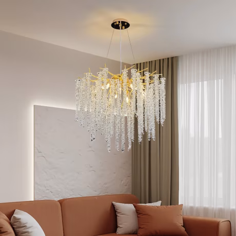 vintage tassel chandelier beaded chandeliers bedroom dining room living room ceiling K9 crystal decoration light fixtures