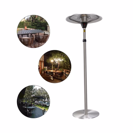 Waterproof Outdoor Umbrella Floor Standing Patio Heater Halogen /carbon Fiber Garden/patio Heater Electric Room Heater