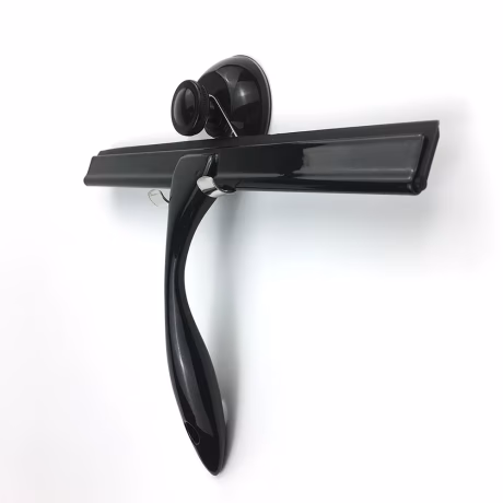 Wholesale Black Color House Cleaning Brush Wiper Stainless Steel Household Squeegee With Suction Cup Hook Bathroom Gadget