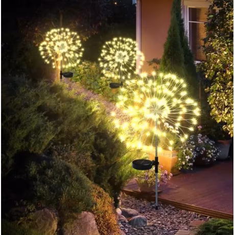 Wholesale led solar garden light outdoor ground street solar power pathway lawn lights holiday decoration firework string light