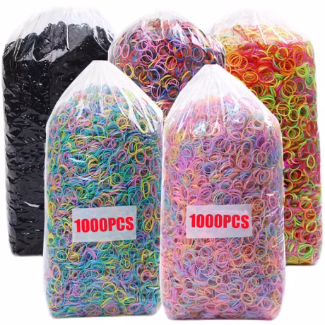 1000 Pieces Cute Baby Disposable Rubber Band Candy Color Hair Rope Children Accessories Girls Mini Elastic Hair Bands for kids