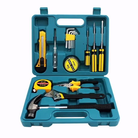 16 Pieces Durable Household Small Hand Tool Kit with Plastic Tool box Storage Case for DIY/ Household Chores