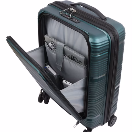 20 inch luggage with Front Laptop Pocket Luggage Bag for Women and Men business or travel easier