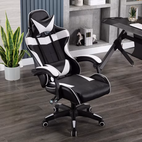 2021 China high quality custom cheap home office furniture PC computer silla gamer pu leather racing gaming chair with footrest
