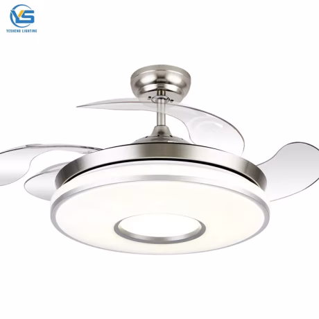 2034 42 inch Modern remote control bladeless 220v ceiling fans with lights lamp led designer luz con ventilador oculto techo
