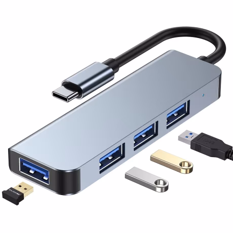 4-in-1 Ultra Slim Data Hub Type -C Adapter Computer Networking to USB 3.0 Adapter USB Hubs