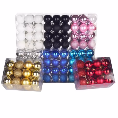 4cm Christmas Ornaments Ball 24pcs shatterproof Balls Set For Trim a Tree Decorations Christmas Decoration For Home