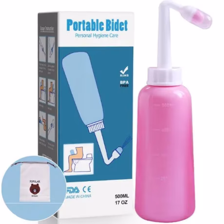 500ml Portable Travel Bidet Peri Bottle Handheld Personal Toilet Bidet Sprayer for Kids Poatpartum Care