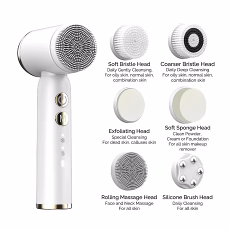 6 In 1 Mini Face Cleaning Brush Beauty Massage Electric Facial Cleansing Brush Skin Care Face