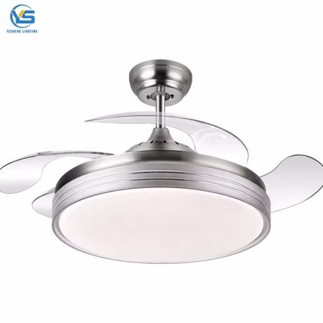 729 42 inch 110v 220v Modern remote control bladeless ceiling fans with lights lamp led designer luz con ventilador oculto techo