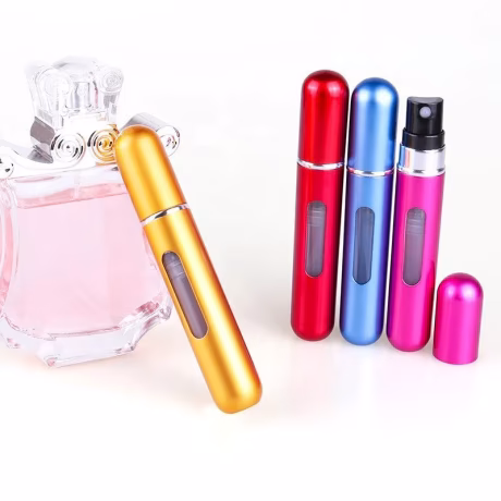 8ML Aluminium Portable Small Travel Refillable Self-pump Type Perfume Atomizer Unique Perfume Bottle for Outing