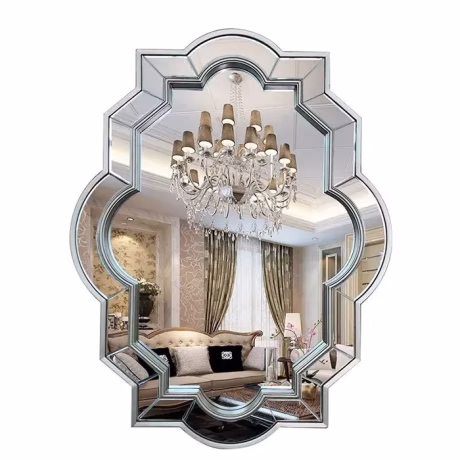 95*73cm Living Room Furniture Unique Design Glam Handmade Antique Mirrors Framed Hanging Wall Mirrors For Home