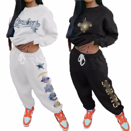 American football 32 Teams Sets Long Sleeve Pullover Sweatshirt Trousers 3d Printing Hoodie Suit For Women