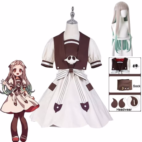 Anime Hanako-kun Cosplay Costumes Uniform Dress Toilet-Bound Jibaku Shounen Yashiro Nene Wig Hanako Kun Dress Uniform Suit