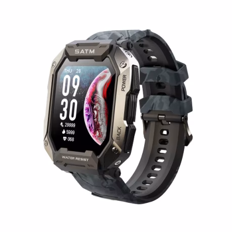 Best C20 smart watch camouflage heart rate blood oxygen large battery life sports watch fitness tracker waterproof smartwatch