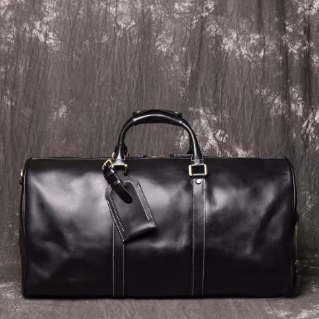 Brand Customization Vintage Leather Duffle Bag Cowhide Genuine Leather Travel Carry On Leather Luggage Bag for Travel