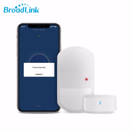 Broadlink Smart PIR Motion Sensor Detect Alert for Safty Care, Wireless Home Security Driveway Alarm, Work With Alexa By S3 HUB