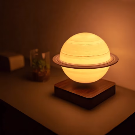 Christmas Gift Kids Night Novelty Home Bedroom Living Magnetic Levitation 3D Printing Led 14cm 18cm Moon Mars Saturn Room Lamp