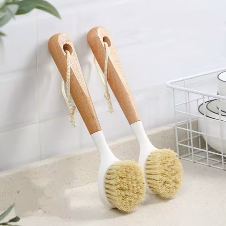 Clean The Dishwashing Brush With Wooden Handle Not Hurt The Pot For Kitchen Dishwashers Kitchen For Home Use