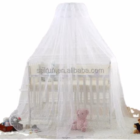 Conical Anti Mosquito Netting Hanging Tent Mesh Dome Curtain Playpen Sheer Fabric Net Bed Crib Canopy for Baby Toddler Cradle