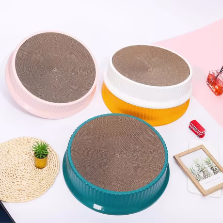 Custom Cat Scratcher Board Compass Round Shape Clawing Climbing Play Pet Toy Cat Scratching Board