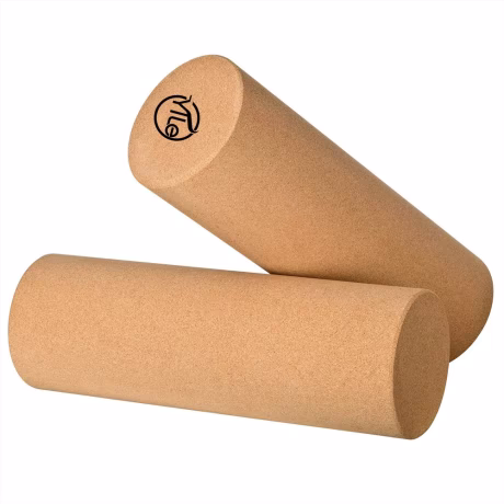 Custom logo eco friendly yoga pilates non toxic fitness cork roller massage wholesale for balance board