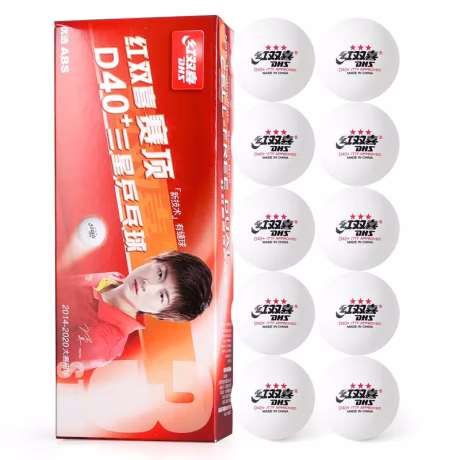 DHS Double Happiness 3 stars Table Tennis Tournament Top 40+ Seam Ball White International Competition Training