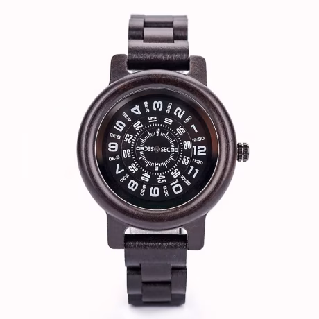 DODO DEER Hot Sell Handmade Ebony Compass Face Men Wood Watch Classical Quartz Watches Drop shipping Custom logo with Gift Boxes