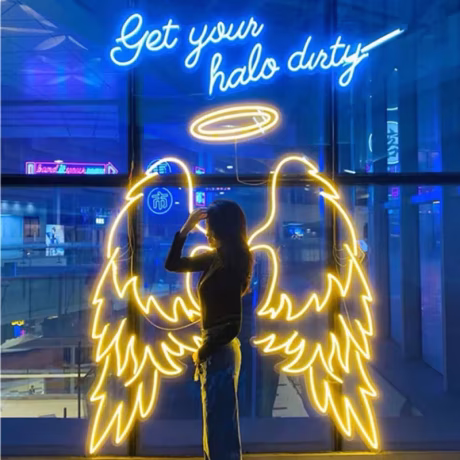 Drop shipping In stock acrylic happy birthday custom led custom letters neon light sign for home and bar
