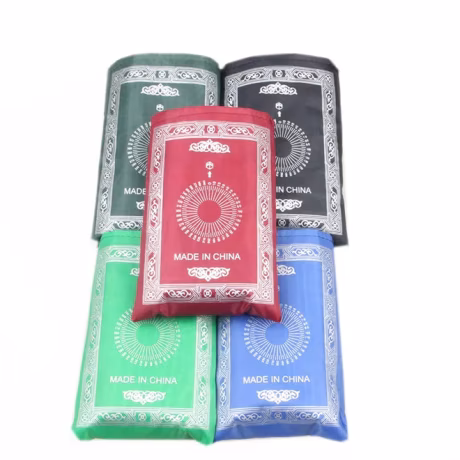 Dropshipping Mini Prayer Rugs Islamic Muslim Worship Rug Portable Pocket Compass Carpet Mat for Travel Hajj Eid Gift