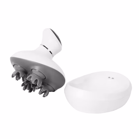 Dropshipping Silicone Waterproof Wireless Prevent Hair Loss Portable Electric Scalp Vibrating 3D Head Massager