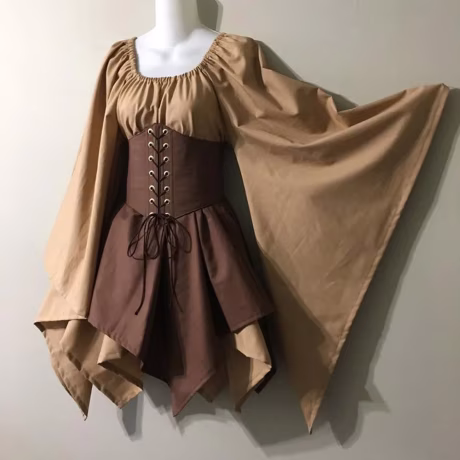 Ecoparty S-5XL Victorian Maiden Costumes Women Halloween Cosplay Medieval Renaissance Dress