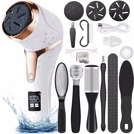 Electric Callus Remover for Feet with Dander Vacuum cleaner Rechargeable Foot Callus Remover Pedicure Tools Foot Care Kit