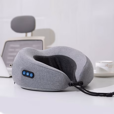 Electric U-shaped massage pillow kneading cervical vertebra massage instrument neck hot compress neck pillow