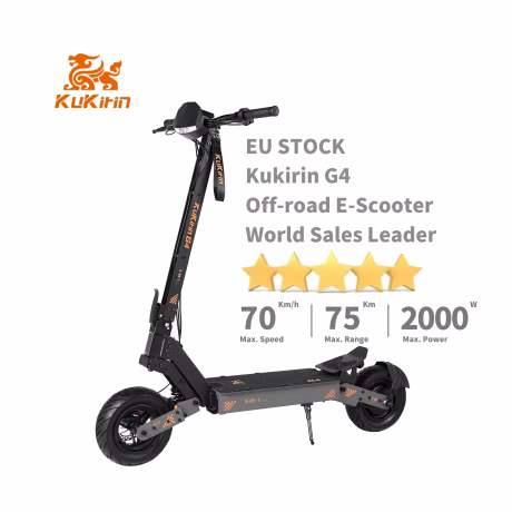 [eu Stock] KuKirin G4 Folding 2000w 60v 20ah 75km Max Range 70km/h Max Speed Electric Scooter In Poland Warehouse