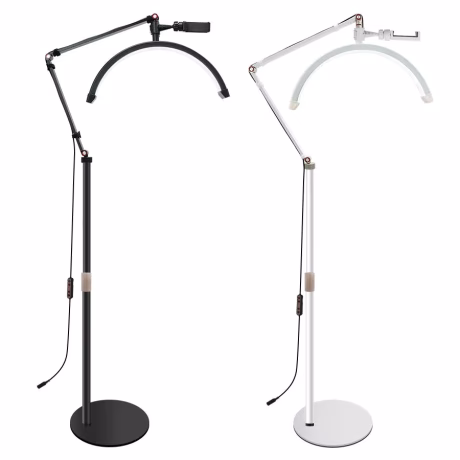Factory Hot Sale Eyelash Light Beauty Nail Salon Massage Tattoo Beauty Ceiling Arch LED Ring Light Floor Stand Half Moon Lamp