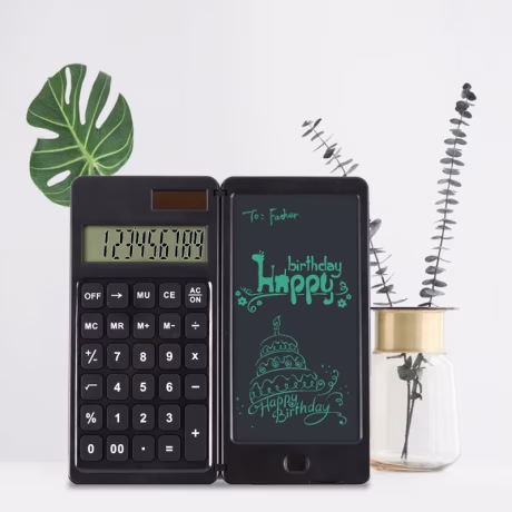 Folded Portable Electronic Calculator Scientific Office Tools 10 digits LCD Writing tablet Calculator With pen