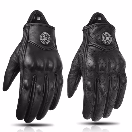 Genuine Leather Motorcycle Gloves Winter Motocross Gloves Men Summer Goatskin Motorbike Touch Screen Fist Joint Protect Guantes